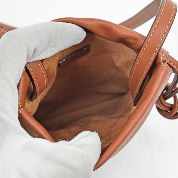 Celine Drawstring Mobile Pouch Shoulder Bag Cuill Triomphe Tan Brown - Picture 5 of 10